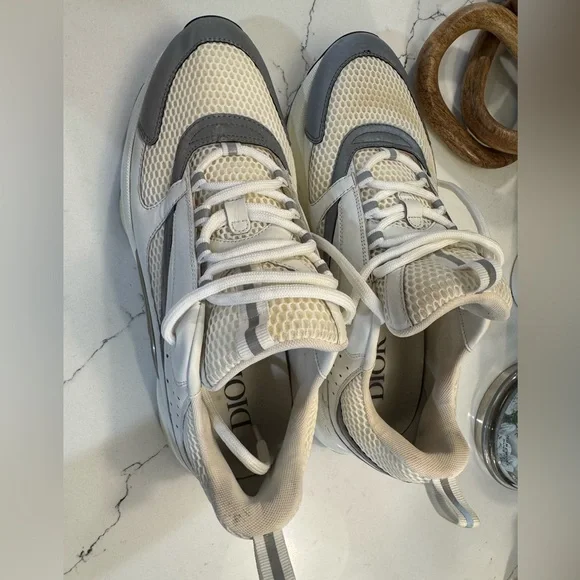 Dior B22 White silver reflection Sneakers